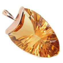 Load image into Gallery viewer, Estate 14k Rose Gold Fancy Cut Citrine Pendant

