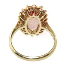 Load image into Gallery viewer, Imperial Topaz and Diamond Halo Ring in 18k Yellow Gold
