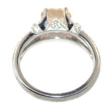 Load image into Gallery viewer, Imperial Topaz and Diamonds Ring in 14k White Gold
