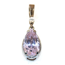 Load image into Gallery viewer, Kunzite and Diamond Pendant in 14k White Gold
