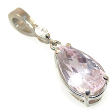 Load image into Gallery viewer, Kunzite and Diamond Pendant in 14k White Gold
