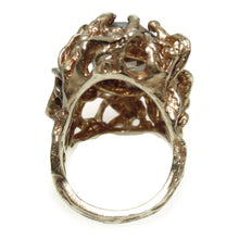 Load image into Gallery viewer, Massive Artisan Smokey Topaz Ornate Open Work Statement Ring in 14k Yellow Gold
