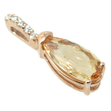 Load image into Gallery viewer, Imperial Topaz and Diamond Pendant in 14k Rose Gold
