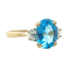 Load image into Gallery viewer, Estate Blue Topaz Ring in 14k
