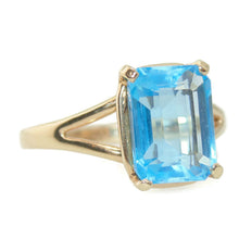 Load image into Gallery viewer, Estate Blue Topaz Ring in 14k Yellow Gold
