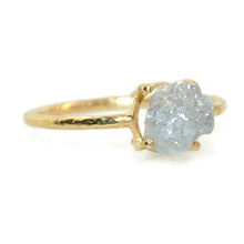 Load image into Gallery viewer, Raw Rough Diamond Ring in 14k Yellow Gold
