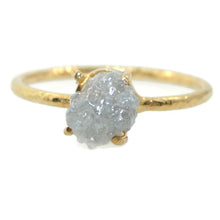 Load image into Gallery viewer, Raw Rough Diamond Ring in 14k Yellow Gold
