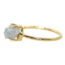 Load image into Gallery viewer, Raw Rough Diamond Ring in 14k Yellow Gold
