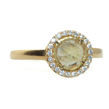 Load image into Gallery viewer, Round Shape Yellow Slice Diamond Ring in 18k Yellow Gold
