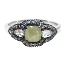 Load image into Gallery viewer, Yellow Diamond Ring in 18k White Gold
