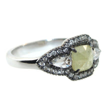 Load image into Gallery viewer, Yellow Diamond Ring in 18k White Gold
