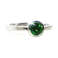 Load image into Gallery viewer, Green Tsavorite Garnet Ring in 14k White Gold
