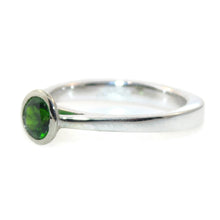 Load image into Gallery viewer, Green Tsavorite Garnet Ring in 14k White Gold
