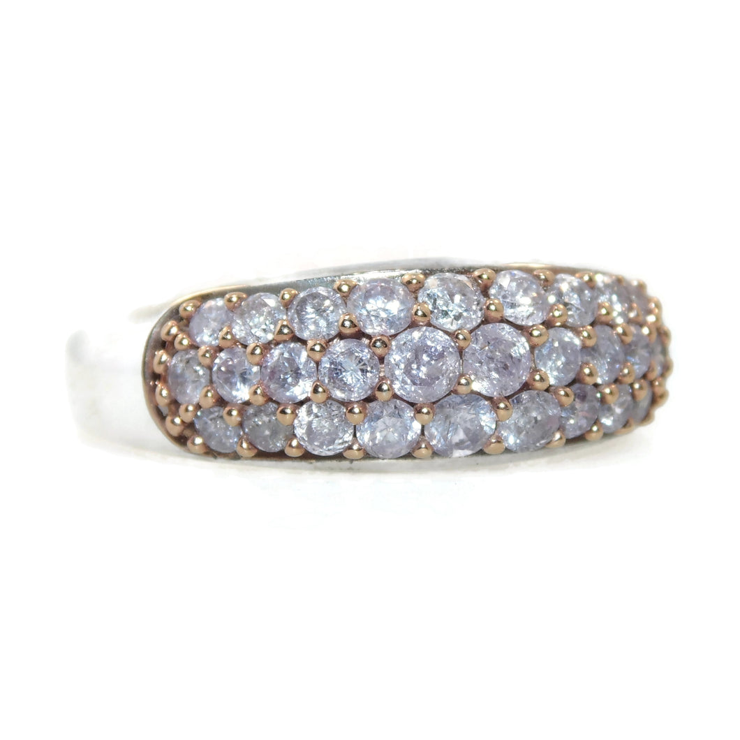 Custom Made Cluster Pink Diamond Ring