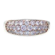 Load image into Gallery viewer, Custom Made Cluster Pink Diamond Ring in 14k White and Yellow Gold
