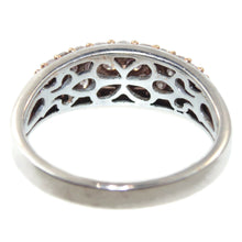 Load image into Gallery viewer, Custom Made Cluster Pink Diamond Ring in 14k White and Yellow Gold
