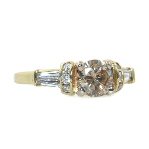 Custom Made Champagne Diamond Ring