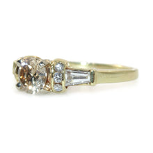 Load image into Gallery viewer, Custom Made Champagne Diamond Ring in 18k Yellow Gold
