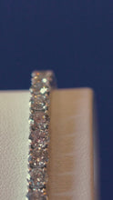 Load and play video in Gallery viewer, Custom-Made Round Cut Diamond Tennis Bracelet 9 Carats in 14k White Gold
