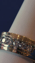 Load and play video in Gallery viewer, Custom-Made Men&#39;s Two-Tone Diamond Ring in 14k Gold

