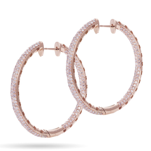 Inside Outside Diamond Hoop Earrings