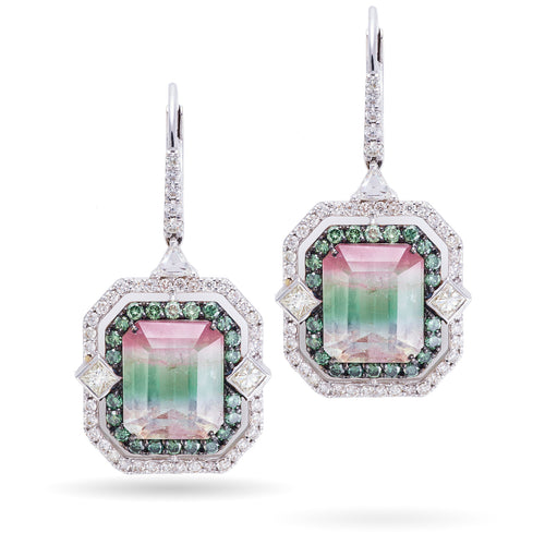 Tsavorite Garnet and Diamond Earrings