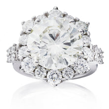 Load image into Gallery viewer, Custom-Made 8 carat Diamond Ring in 18k White Gold
