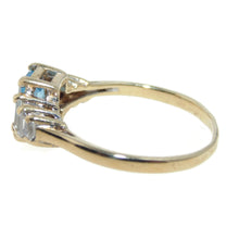 Load image into Gallery viewer, Estate Blue Topaz Dainty Ring in 14k Yellow Gold
