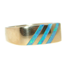 Load image into Gallery viewer, Estate Australian Opal Signet Ring in 14k Yellow Gold
