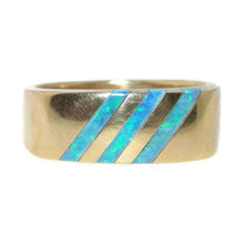 Load image into Gallery viewer, Estate Australian Opal Signet Ring in 14k Yellow Gold

