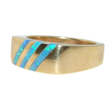 Load image into Gallery viewer, Estate Australian Opal Signet Ring in 14k Yellow Gold
