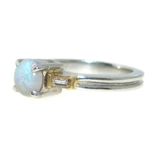 Load image into Gallery viewer, Estate Opal Ring in Platinum and 18k Yellow Gold with Diamond Accents
