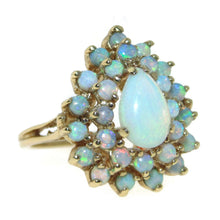 Load image into Gallery viewer, Vintage Opal Statement Cluster Ring in 14k Yellow Gold
