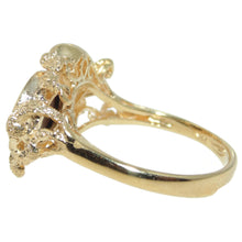 Load image into Gallery viewer, Estate Australian Opal Dolphin Ring in 18k Yellow Gold with Diamond Accent
