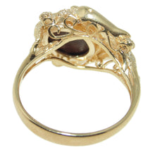 Load image into Gallery viewer, Estate Australian Opal Dolphin Ring in 18k Yellow Gold with Diamond Accent
