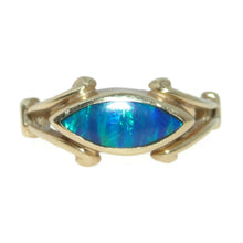 Load image into Gallery viewer, Estate Australian Opal Doublet Ring in 14k Yellow Gold
