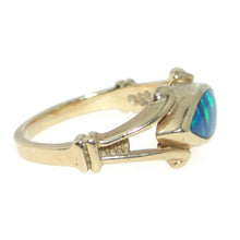 Load image into Gallery viewer, Estate Australian Opal Doublet Ring in 14k Yellow Gold
