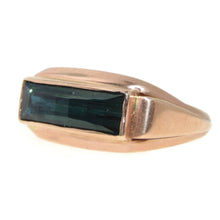 Load image into Gallery viewer, Vintage Men&#39;s Green Tourmaline Ring in 14k Rose Gold
