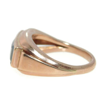 Load image into Gallery viewer, Vintage Men&#39;s Green Tourmaline Ring in 14k Rose Gold
