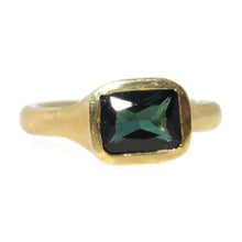 Load image into Gallery viewer, Custom-Made Green Tourmaline Ring in 22k Yellow Gold
