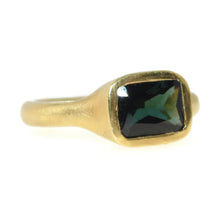 Load image into Gallery viewer, Custom-Made Green Tourmaline Ring in 22k Yellow Gold
