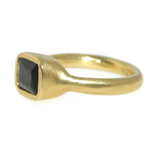 Load image into Gallery viewer, Custom-Made Green Tourmaline Ring in 22k Yellow Gold
