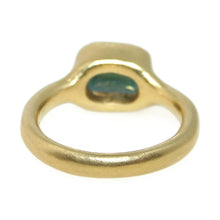 Load image into Gallery viewer, Custom-Made Green Tourmaline Ring in 22k Yellow Gold
