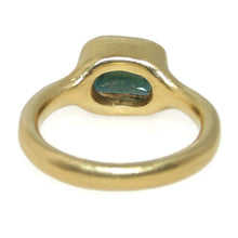 Load image into Gallery viewer, Custom-Made Green Tourmaline Ring in 22k Yellow Gold
