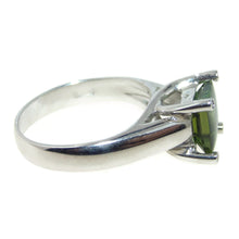 Load image into Gallery viewer, Green Tourmaline Ring in 14k White Gold with Diamond Accents
