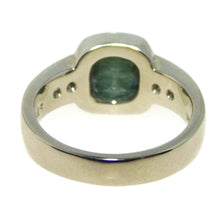 Load image into Gallery viewer, Estate Green Tourmaline Cat&#39;s Eye and Diamond Ring in 14k Yellow Gold
