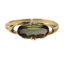 Load image into Gallery viewer, Estate Green Watermelon Tourmaline Ring in 14k Yellow Gold
