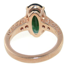 Load image into Gallery viewer, Estate Green Tourmaline and Diamond Ring in 14k Rose Gold
