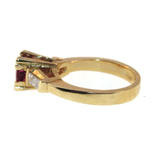 Load image into Gallery viewer, Estate Pink Tourmaline and Diamond Ring in 14k Yellow Gold
