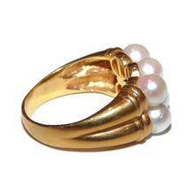 Load image into Gallery viewer, Cultured Pearl and Diamond Ring in 14k Yellow Gold
